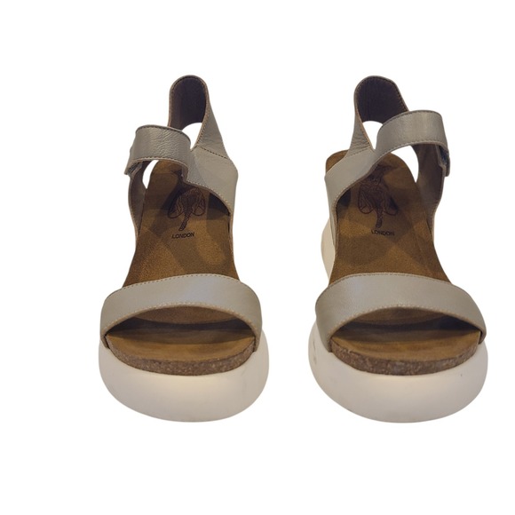 Fly London Gogo  Womens Gray Wedges Platform Sandals Shoes  39 EU 8 - 8.5 US - Picture 3 of 12